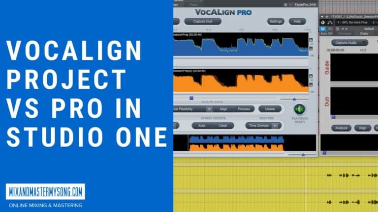 Vocalign Project vs Pro in Studio One