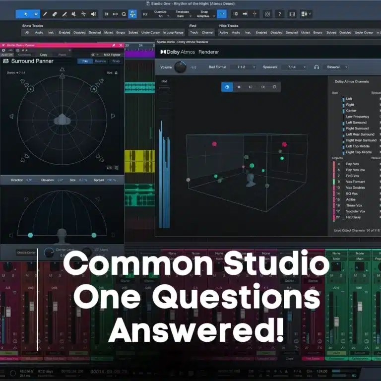 Common Studio One Questions Answered!