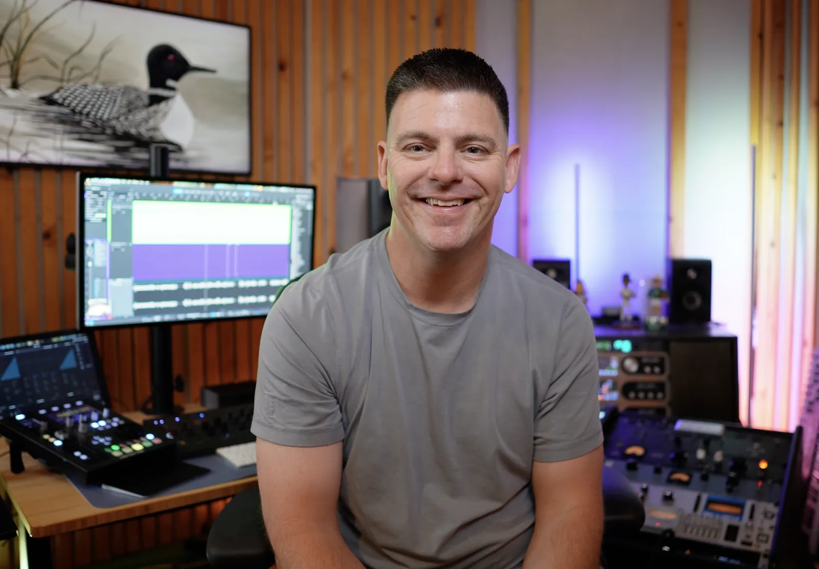 Matty Harris in his Los Angeles mixing and mastering studio